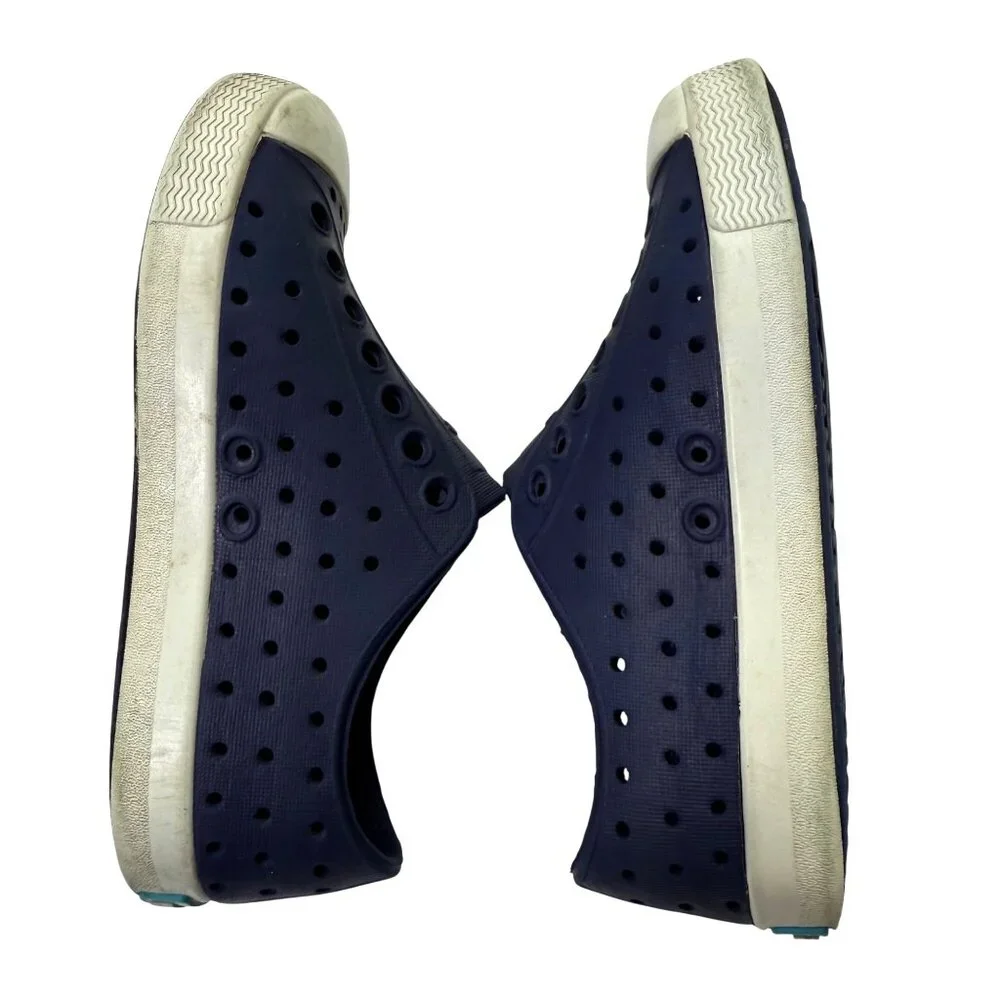 Native Jefferson Shoes Regatta Blue Shell‎ White Child 8